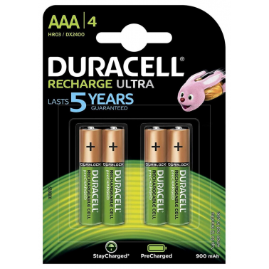 4 x PILA RECARGABLE R03 AAA DURACELL 1.2V