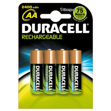 4 x PILA RECARGABLE R6 AA DURACELL 1.2V