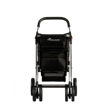 BAS001 CARRO COMPRA BASKET POLAR PLEGABLE 4 RUEDAS NEGRO ROLSER