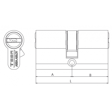 CILINDRO TESA T-60 30X40 NIQUEL