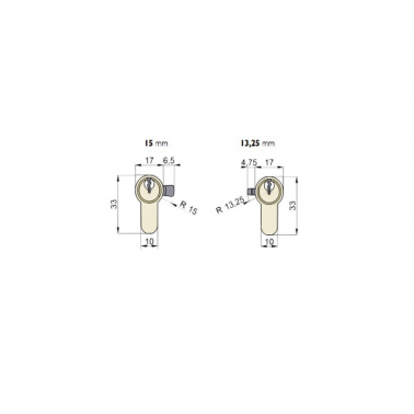 CILINDRO TESA TK-100 30X30 LATON 5LL