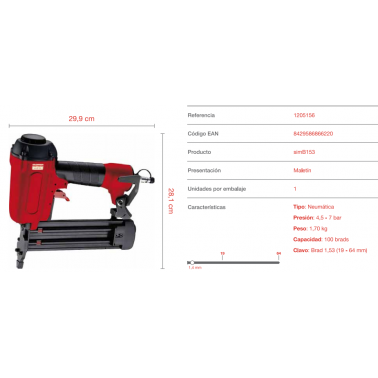 CLAVADORA SIMES SIM B153 CLAVO BRAD 1,53