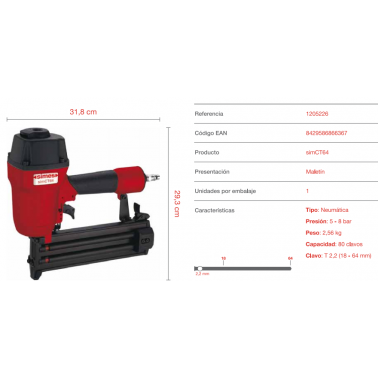 CLAVADORA SIMES SIM CT64  CLAVO T2,2