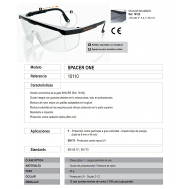 GAFA SPACER-ONE SAFETOP OCULAR CLARO